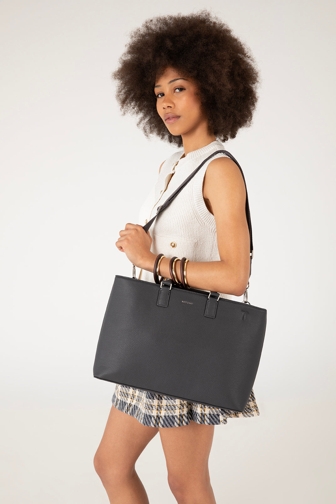 SEVYN Vegan Satchel - Grain | Color: Toffee - variant::toffee