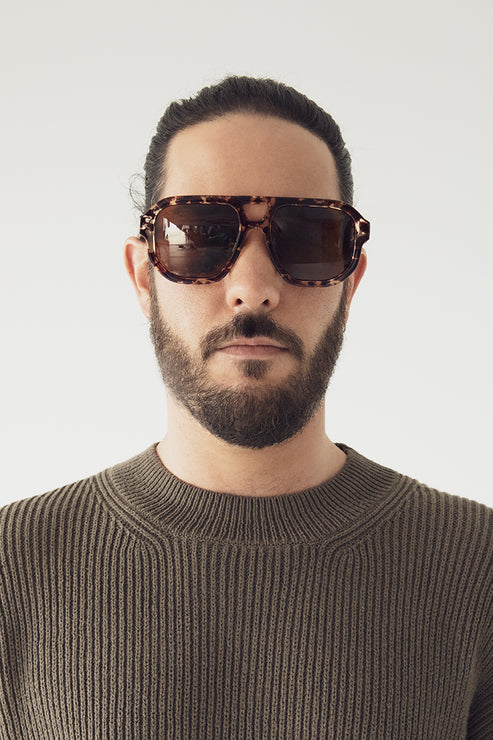LIVY Aviator Style Recycled Sunglasses | Color: Tortoise - variant::Tortoise