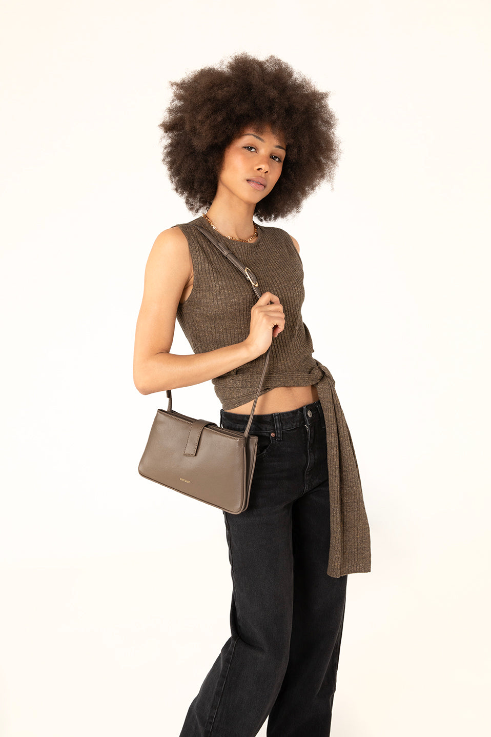 ADELINE Vegan Crossbody Bag - Theme | Color: Sepia - variant::sepia
