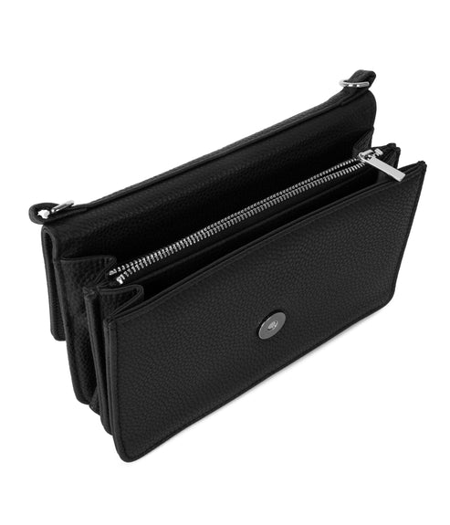 BEE Vegan Crossbody Bag - Grain | Color: Black- variant::black