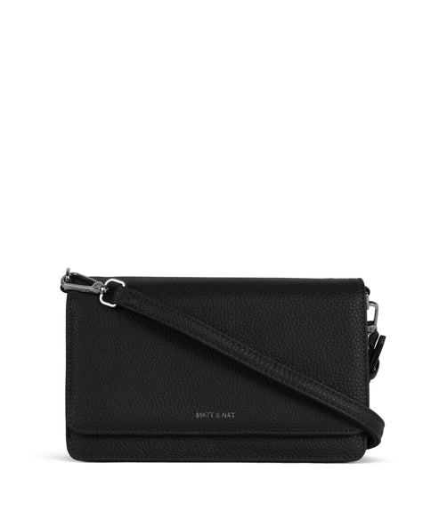 BEE Vegan Crossbody Bag - Grain | Color: Black- variant::black