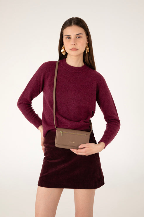 ERIN Vegan Crossbody Bag - Grain | Color: Toffee - variant::toffee