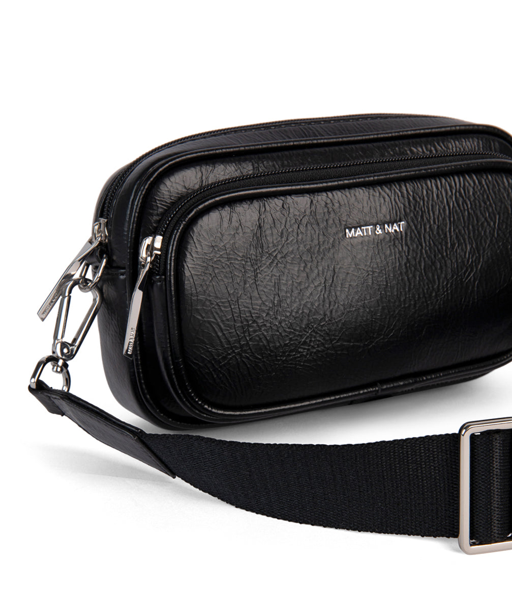 SOLEIL Vegan Crossbody Bag - Theme | Color: Black - variant::black