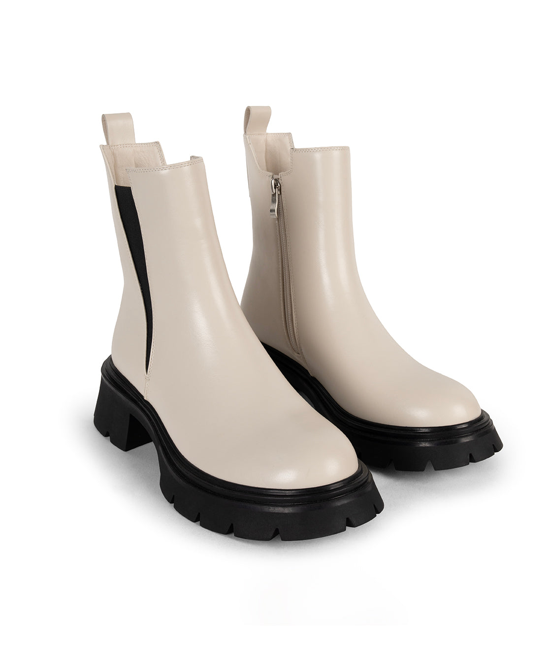MAELLE Women's Vegan Chelsea Boots | Color: Off White - variant::offwhite
