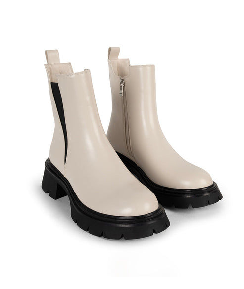 MAELLE Women's Vegan Chelsea Boots | Color: Off White - variant::offwhite