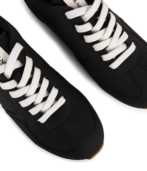 ZETTA Women's Vegan Sneakers | Color: Black - variant::black