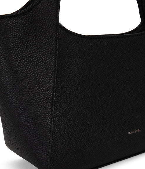 CHARLOT SM Vegan Tote Bag - Grain | Color: Black - variant::black