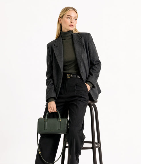 LUCE Vegan Crossbody Bag - Grain | Color: Fudge - variant::fudge