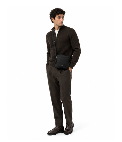 MARC Vegan Crossbody Bag - Grain | Color: Black - variant::black