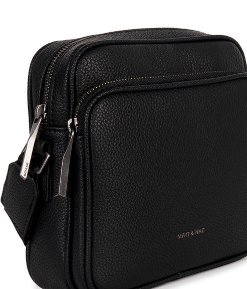 MARC Vegan Crossbody Bag - Grain | Color: Black - variant::black