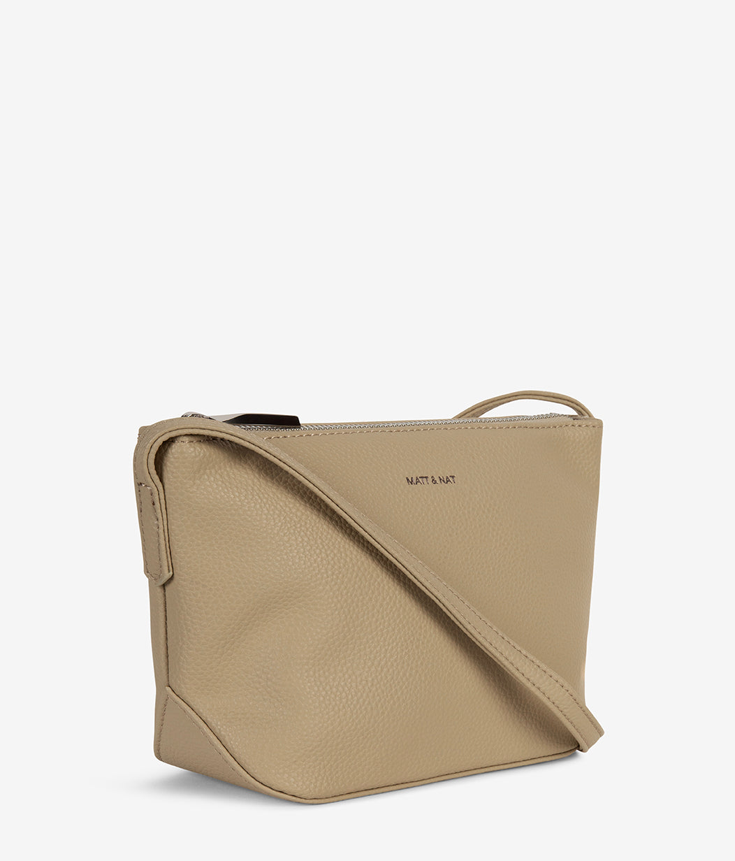 SAM Vegan Crossbody Bag - Grain | Color: Almond - variant::almond