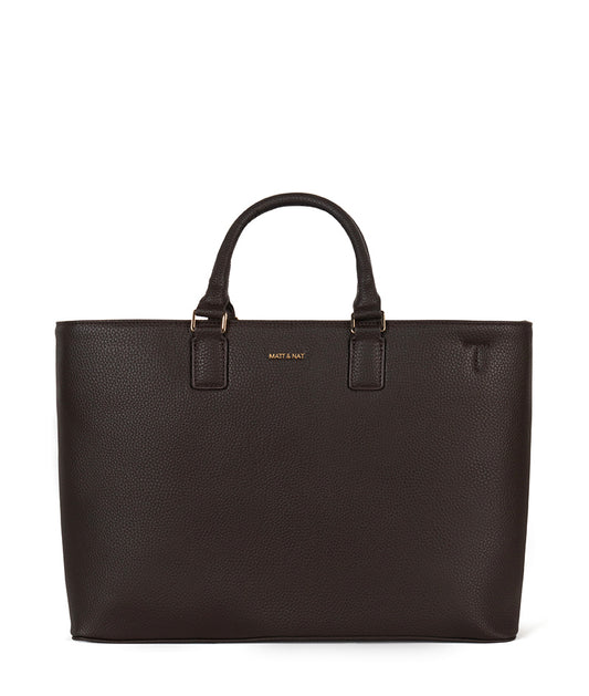 SEVYN Vegan Satchel - Grain | Color: Fudge - variant::fudge