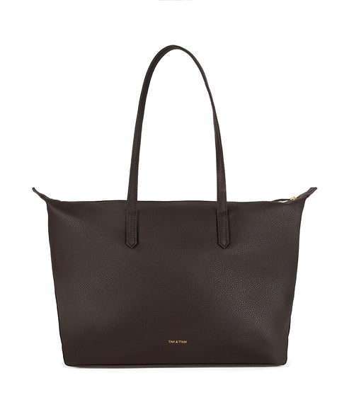 ABBI Vegan Tote Bag - Grain | Color: Fudge - variant::fudge