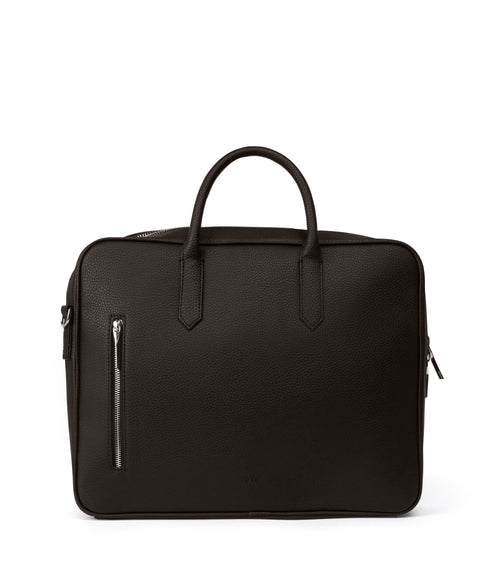 ELON Vegan Briefcase - Grain | Color: Fudge - variant::fudge