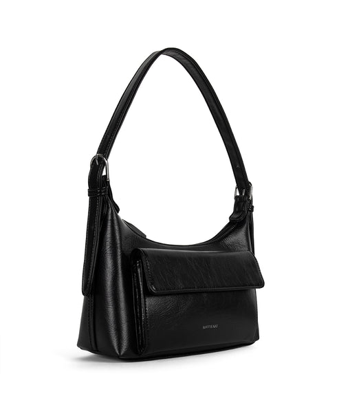 BEL Vegan Shoulder Bag - Theme | Color: Black - variant::black
