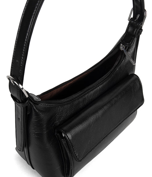 BEL Vegan Shoulder Bag - Theme | Color: Black - variant::black