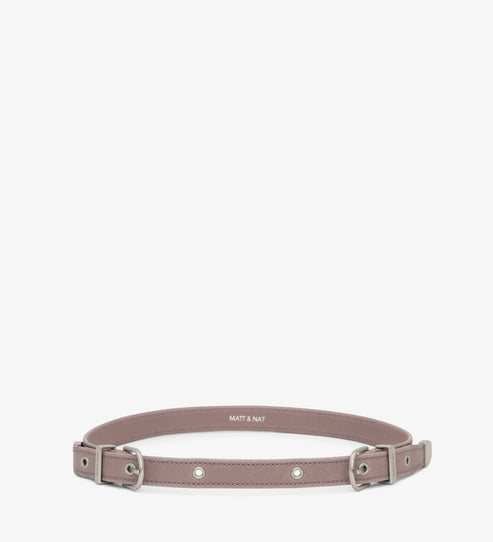 DOLLY Women's Vegan Skinny Belt | Color: Pink - variant::orchid