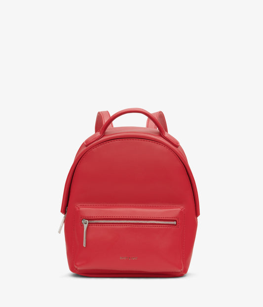 BALIMINI Vegan Mini Backpack - Loom | Color: Red - variant::pomegranate