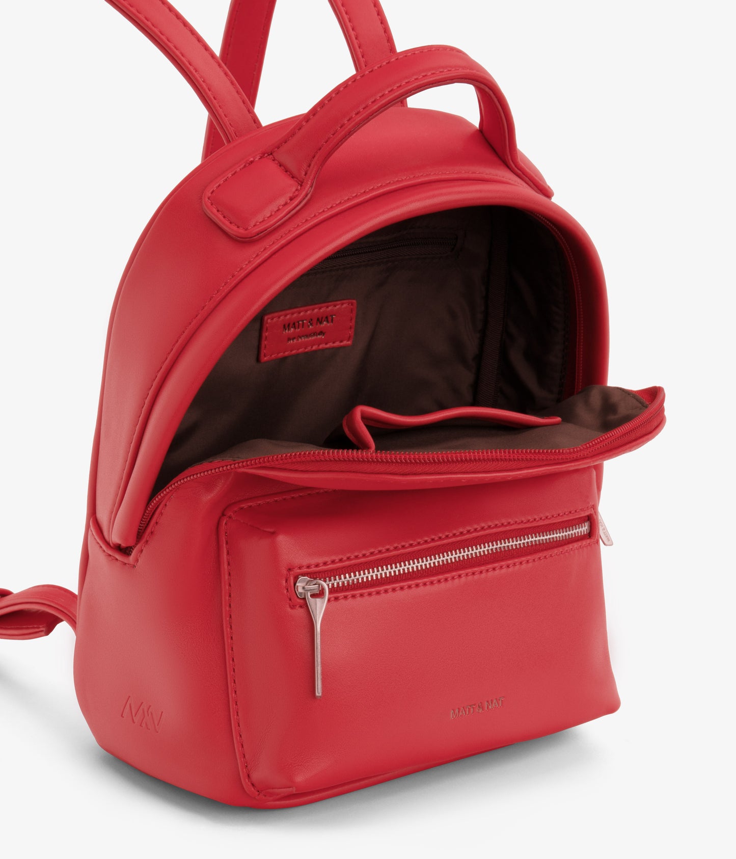 BALIMINI Vegan Mini Backpack - Loom | Color: Red - variant::pomegranate