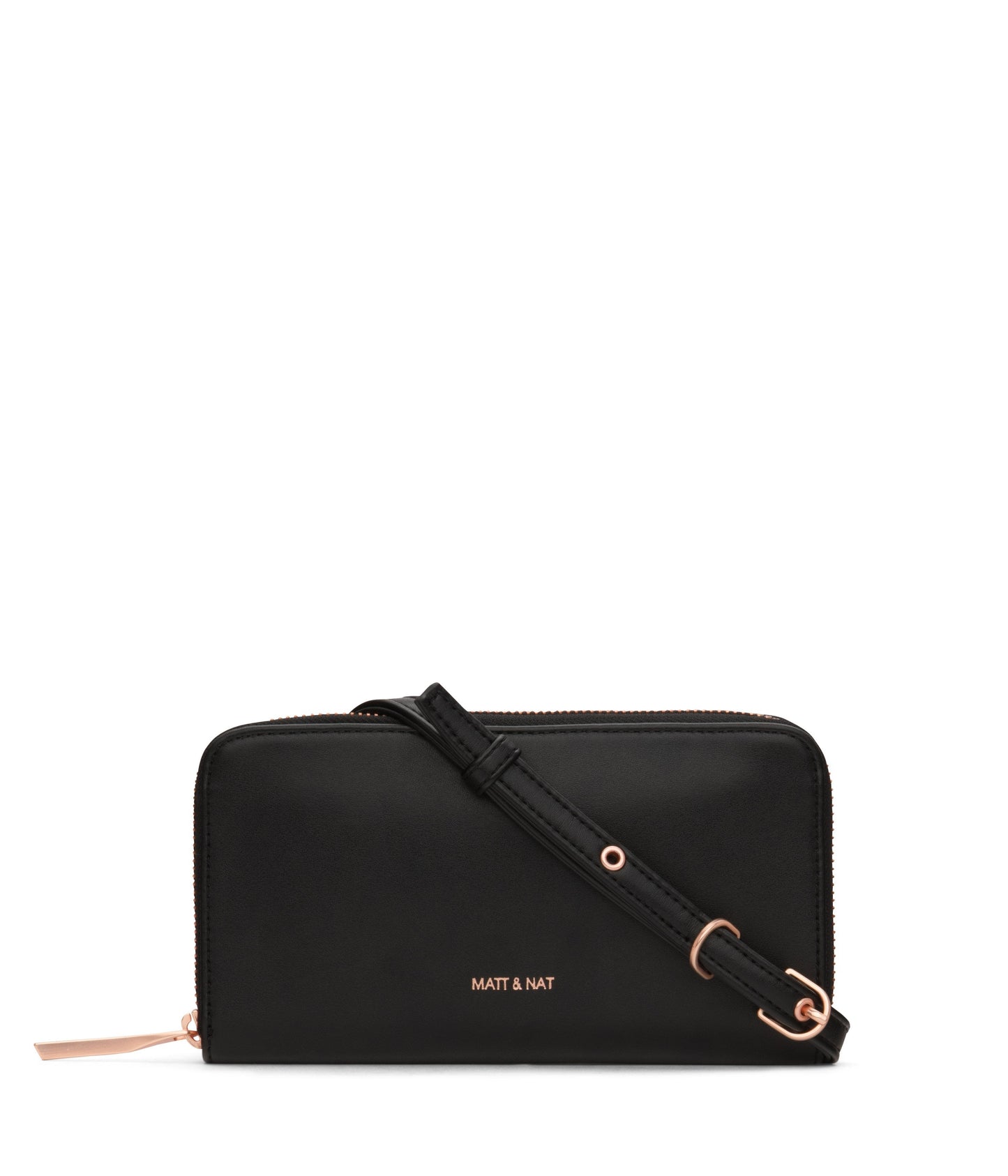 INVER Vegan Crossbody Wallet - Loom | Color: Black - variant::blackr