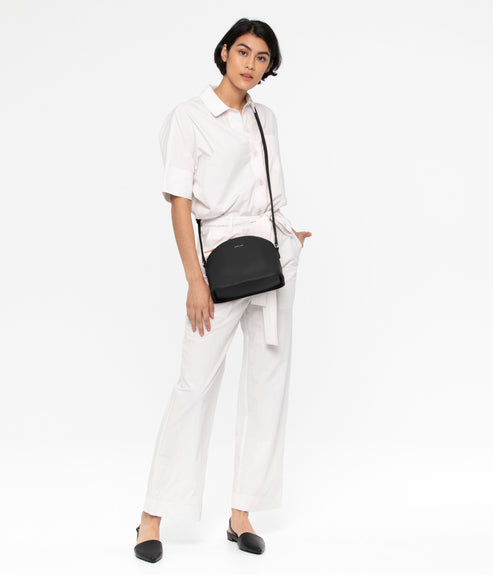 LEONA Vegan Crossbody Bag - Loom | Color: Black - variant::blackr