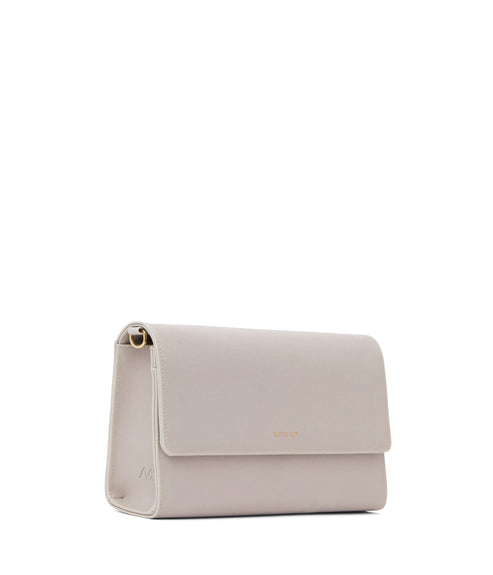 DREWLG Large Vegan Crossbody Bag - Vintage | Color: Grey - variant::pearl