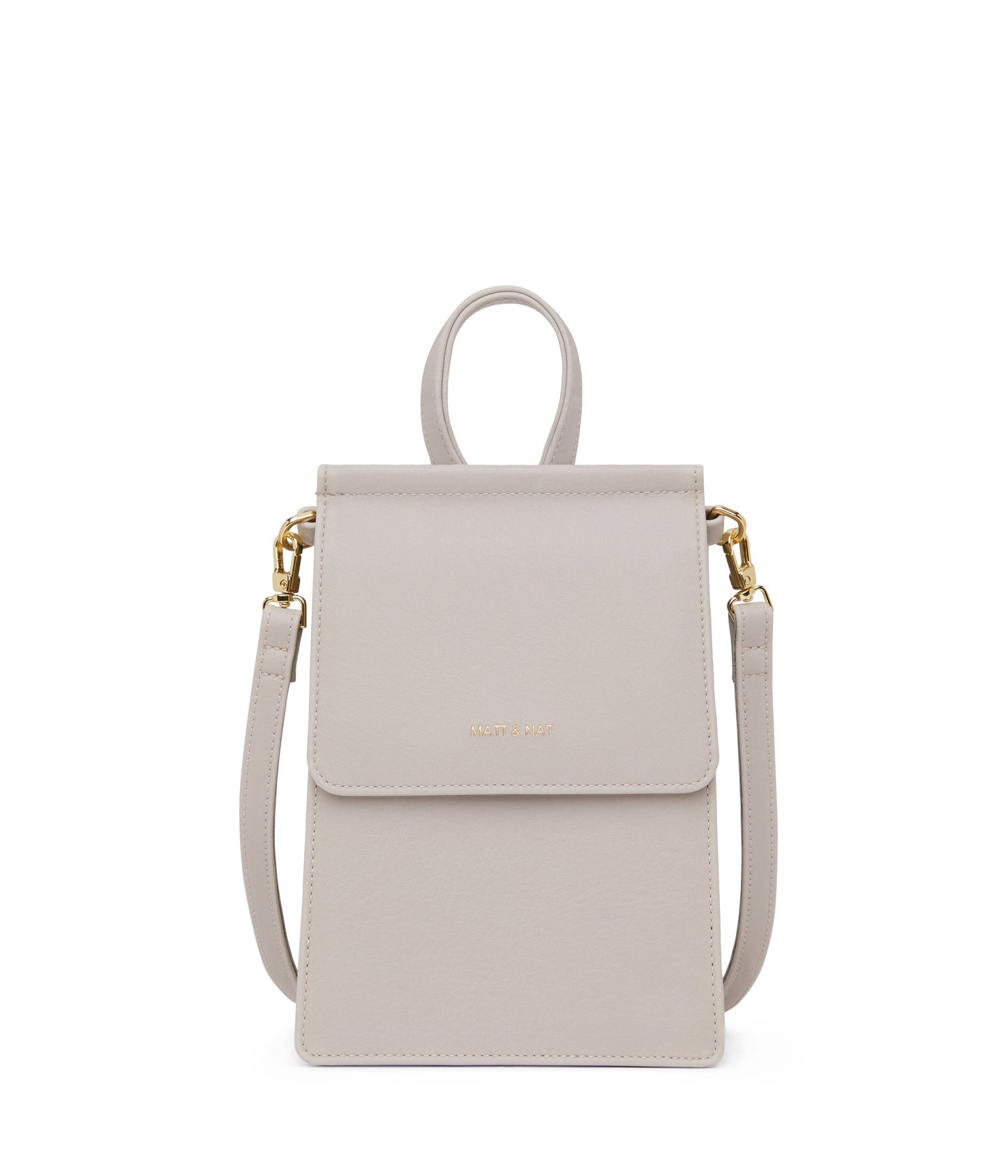 THESSA Vegan Crossbody Bag - Vintage | Color: Grey - variant::pearl