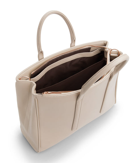 EVELIN Vegan Satchel - Loom | Color: Beige - variant::veil