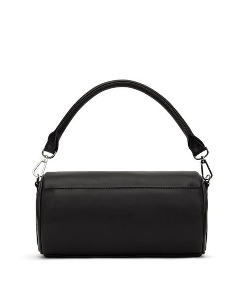 SEOUL Vegan Barrel Satchel - Loom | Color: Black - variant::blacks