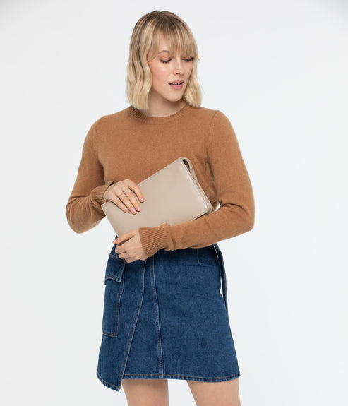 TORI Vegan Crossbody Bag - Loom | Color: Beige - variant::veil