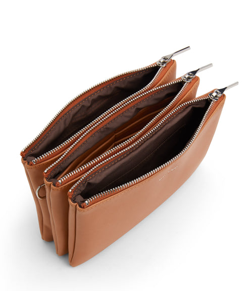 TRIPLET Vegan Crossbody Bag - Loom | Color: Tan - variant::maple