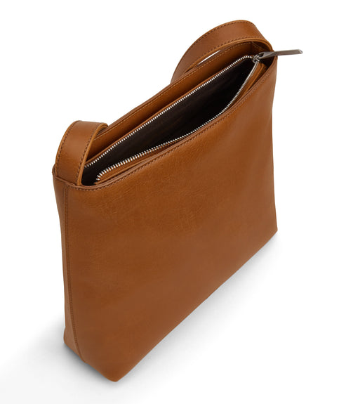 MINTYSM Small Vegan Messenger Bag - Vintage | Color: Brown - variant::chili