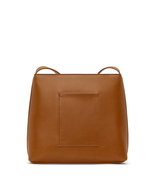 MINTYSM Small Vegan Messenger Bag - Vintage | Color: Brown - variant::chili