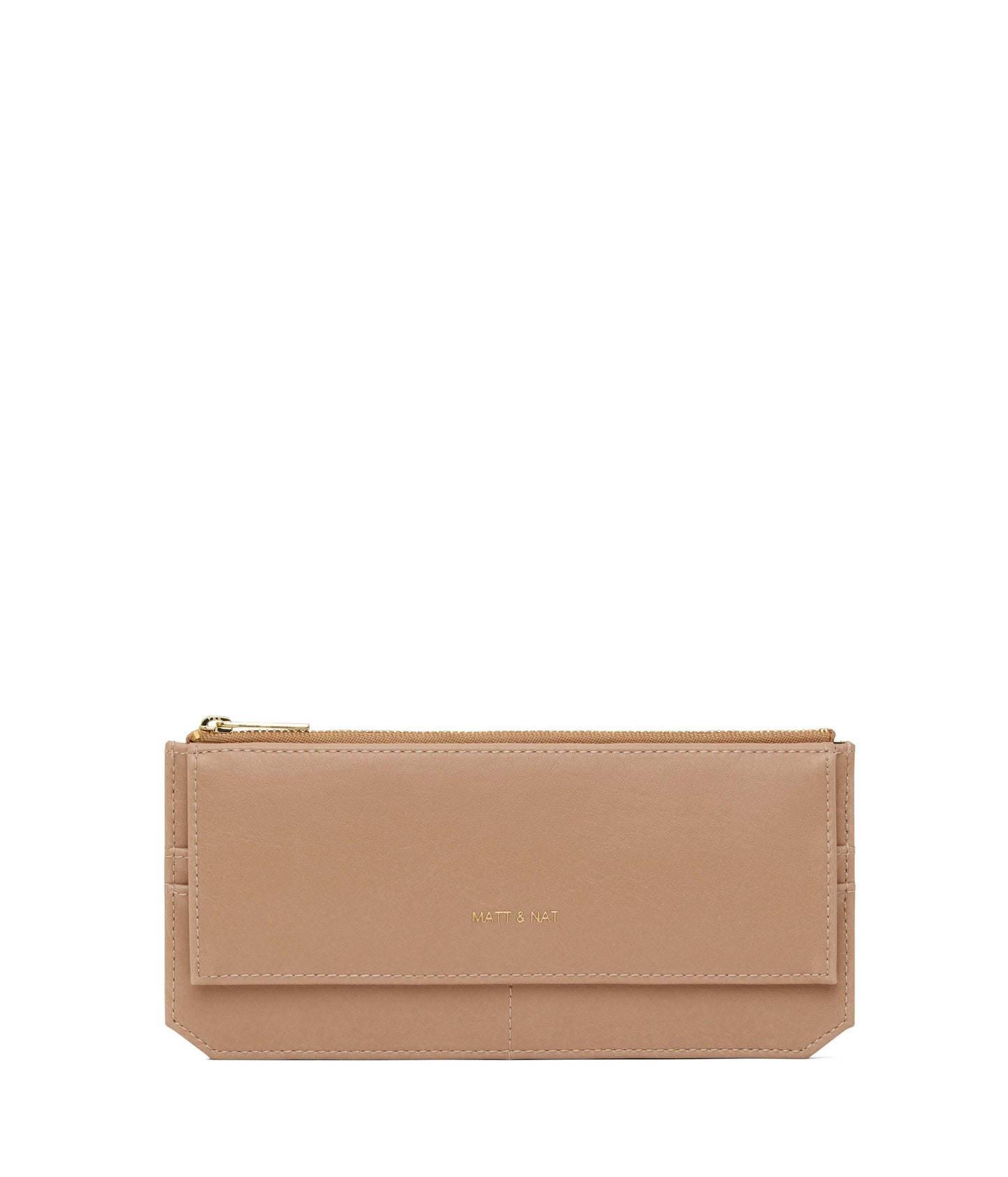 PERLA Vegan Flat Wallet - Vintage | Color: Beige - variant::seed
