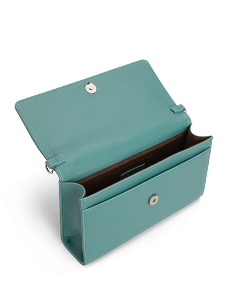 DREWLG Large Vegan Crossbody Bag - Vintage | Color: Blue - variant::oasis