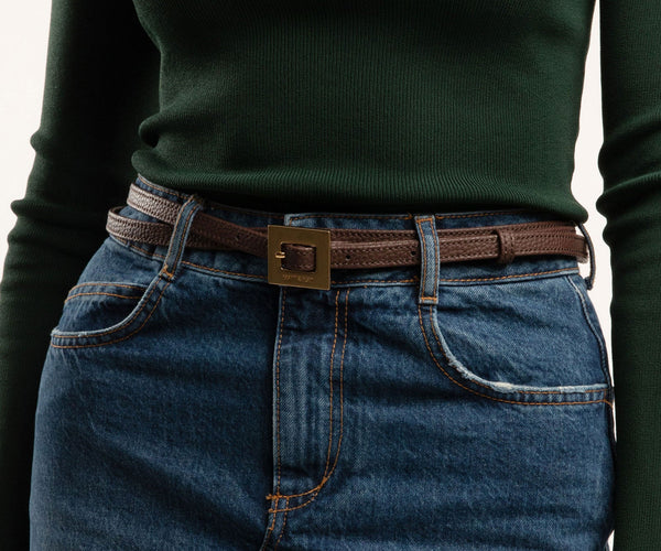 PATH Vegan Leather Waist Belt | Color: Black - variant::black
