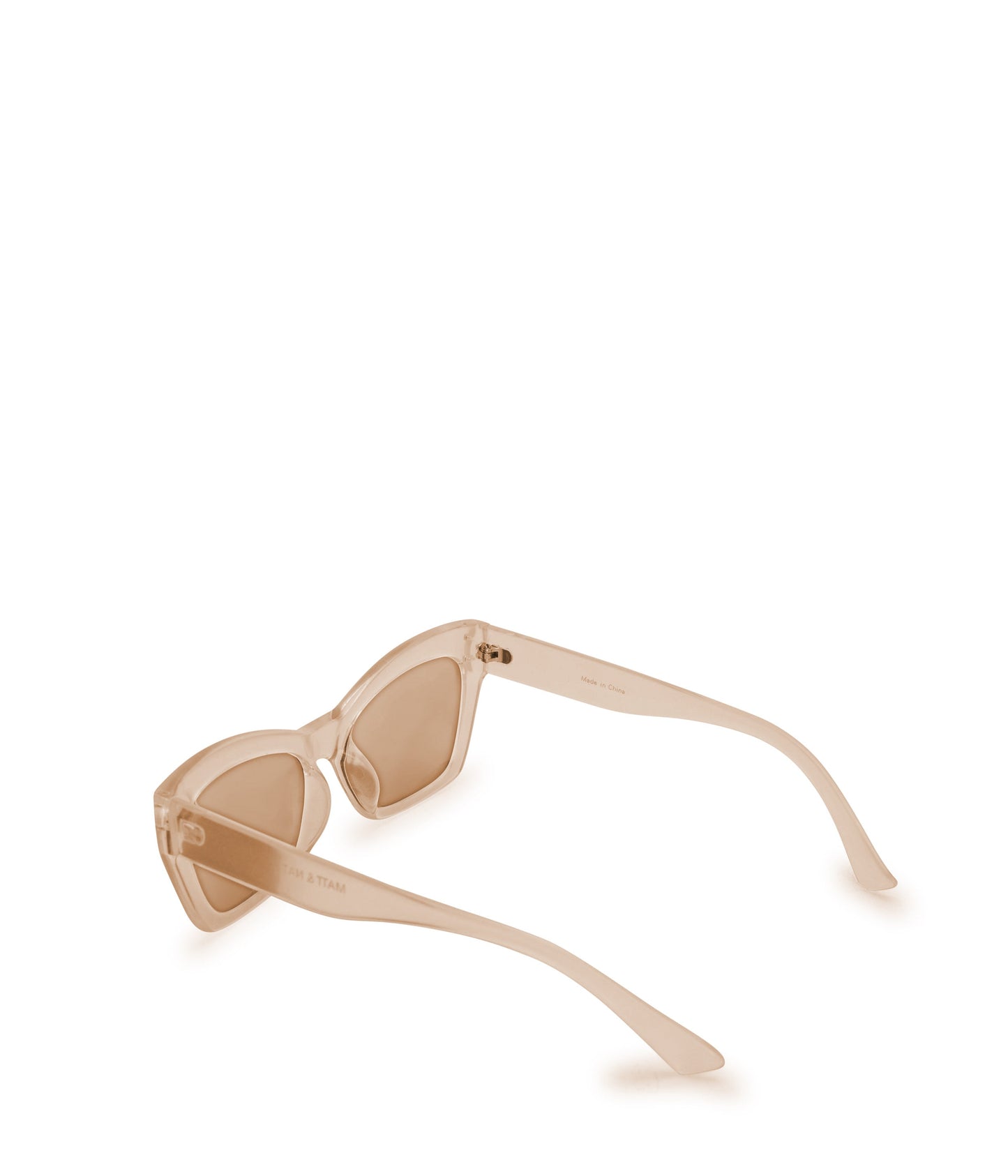 ISLA Blue Wayfarer Sunglasses | Color: White - variant::nude