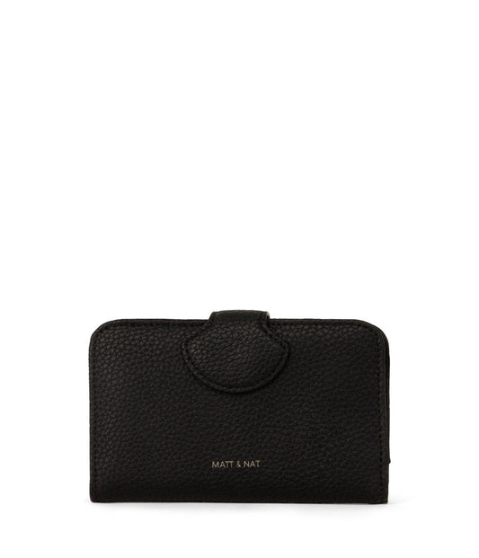 FLOATSM Small Vegan Wallet - Purity | Color: Black - variant::black