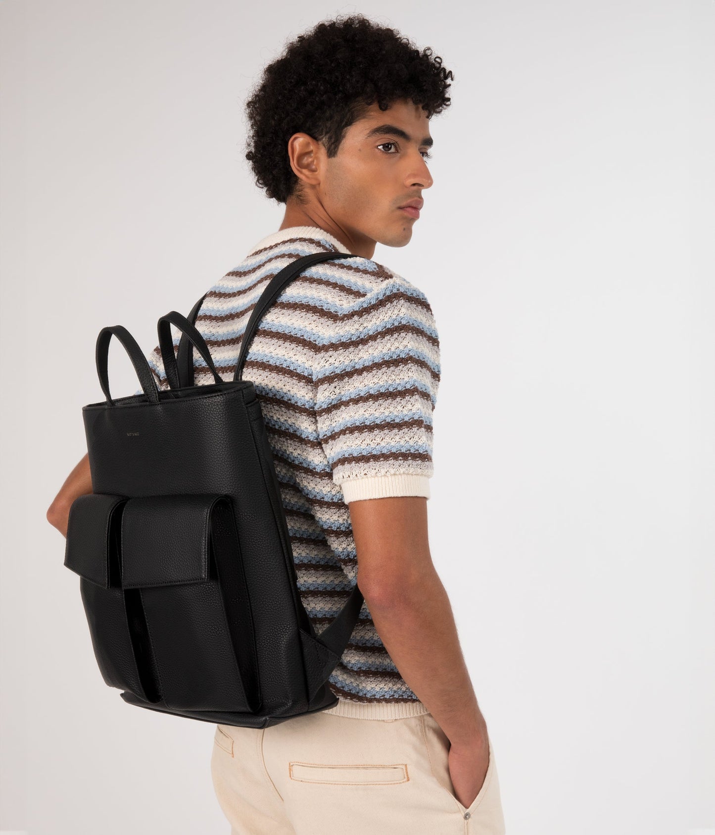 MYRON Vegan Backpack - Purity | Color: Grey - variant::shade