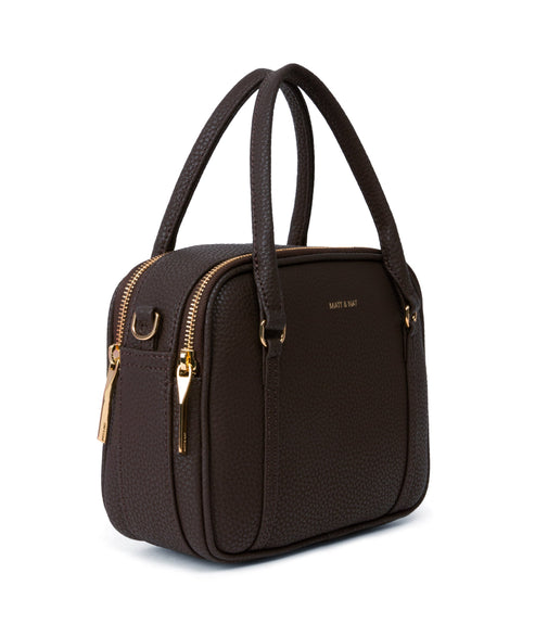 SABBI Small Vegan Satchel - Purity | Color: Brown - variant::truffle