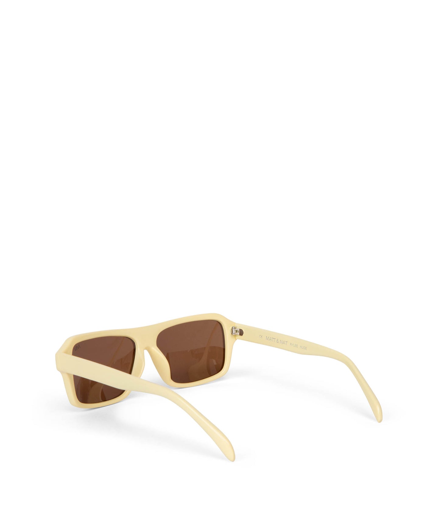 RYLEE Retro Square Sunglasses | Color: White, Brown - variant::nudbro
