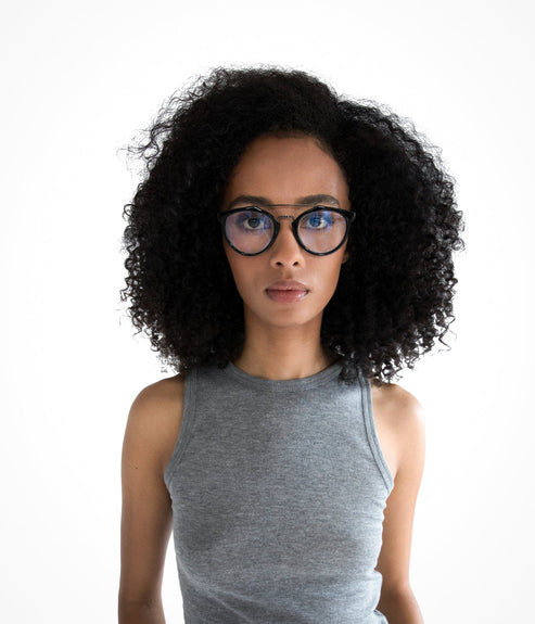 ALDIE-3 Recycled Round Reading Glasses | Color: Brown - variant::brown