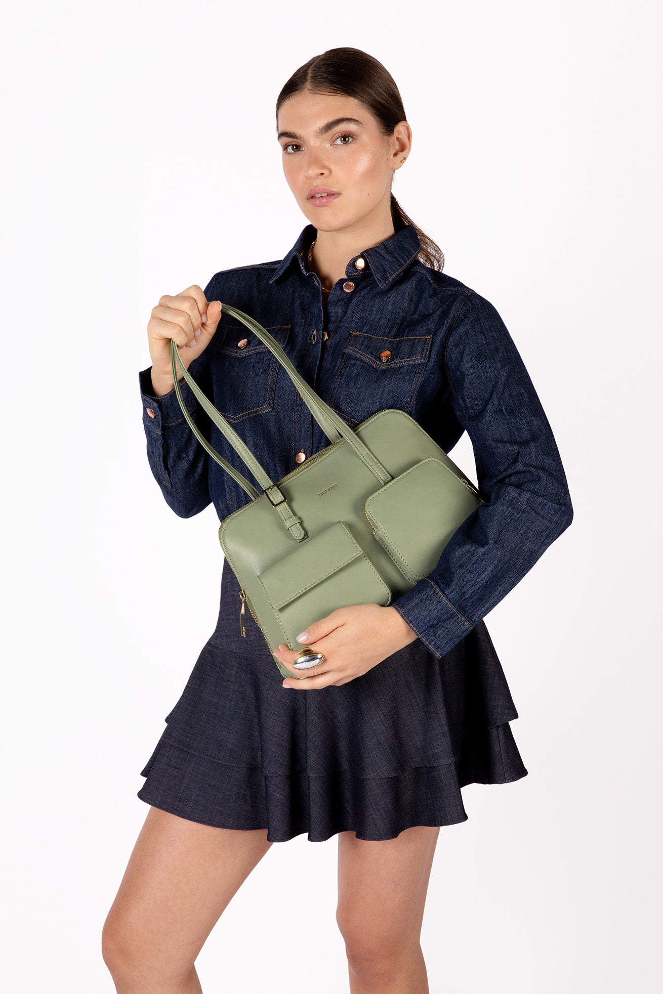 Imena Vegan Tote Bag - Forum | Color: Fennel - variant::fennel