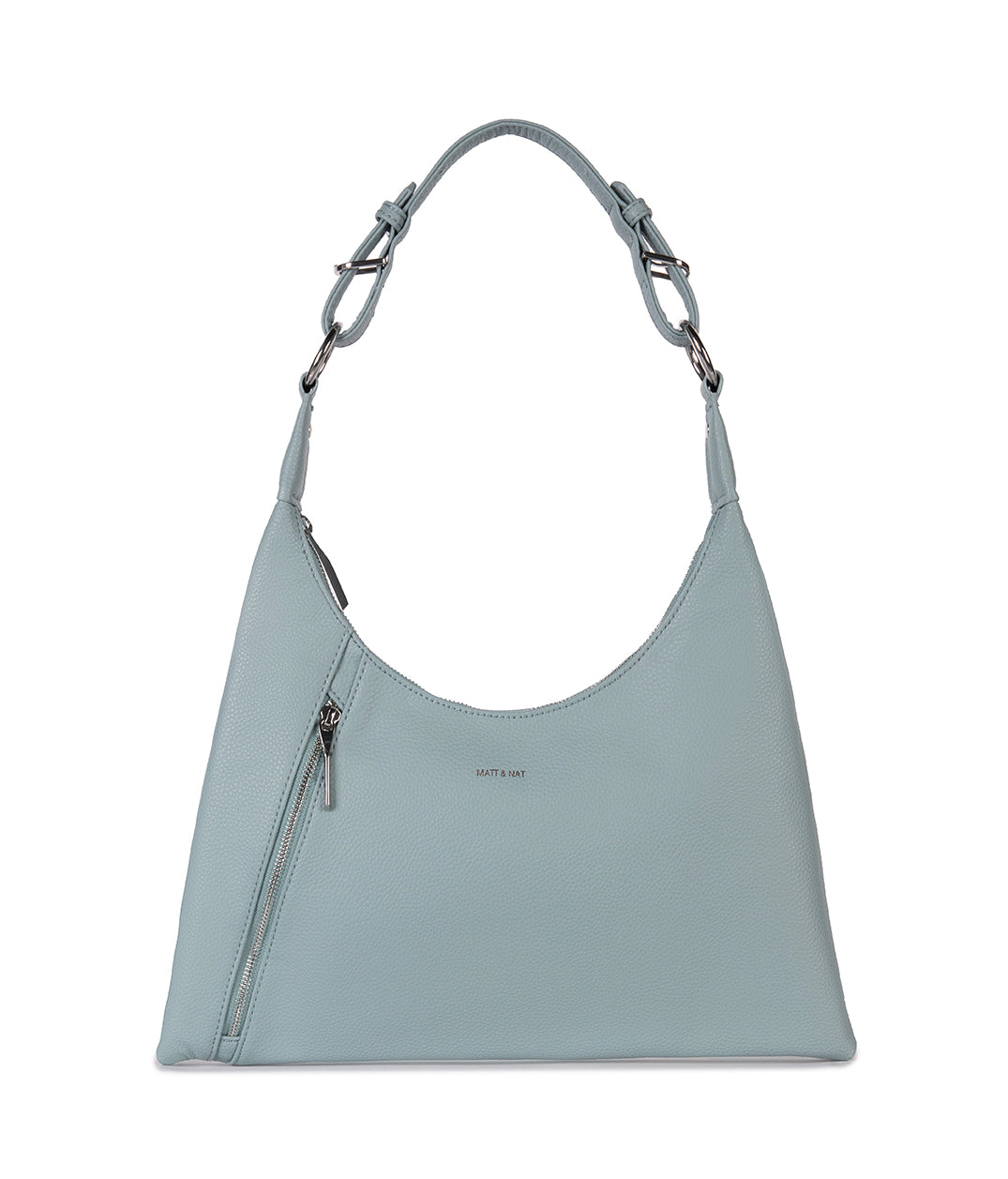 MORGAN Vegan Hobo Bag - Grain | Color: Aquamarine - variant::aquamarine