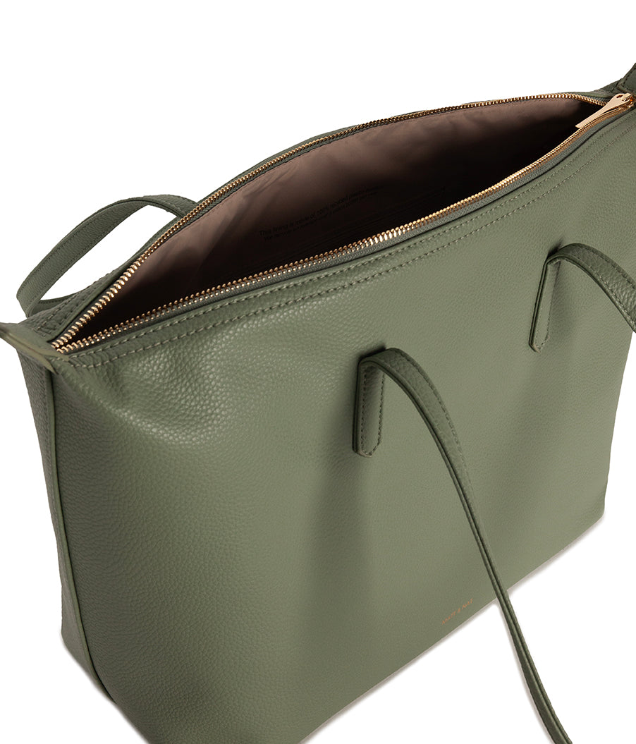 ABBI Vegan Tote Bag - Grain | Color: Olivine - variant::olivine