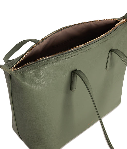 ABBI Vegan Tote Bag - Grain | Color: Olivine - variant::olivine