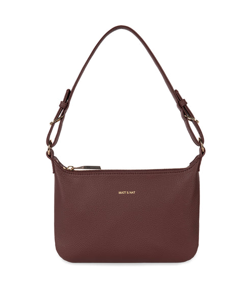 Jina Vegan Shoulder Bag – Grain | Color: Cherry - variant::cherry