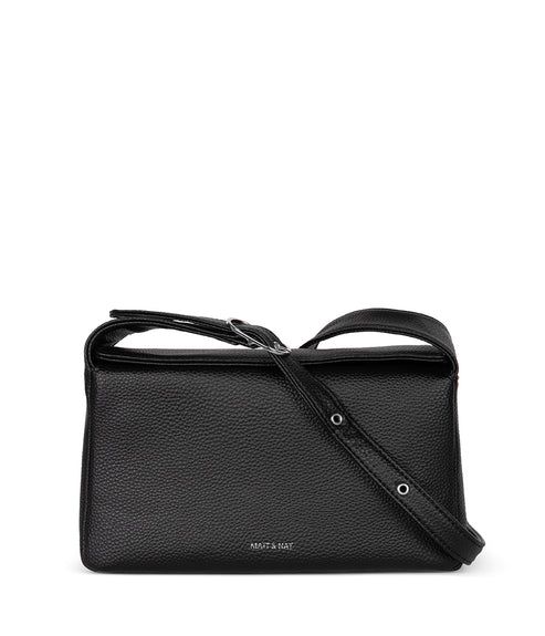 KERI Vegan Crossbody Bag – Grain | Color: Black - variant::black