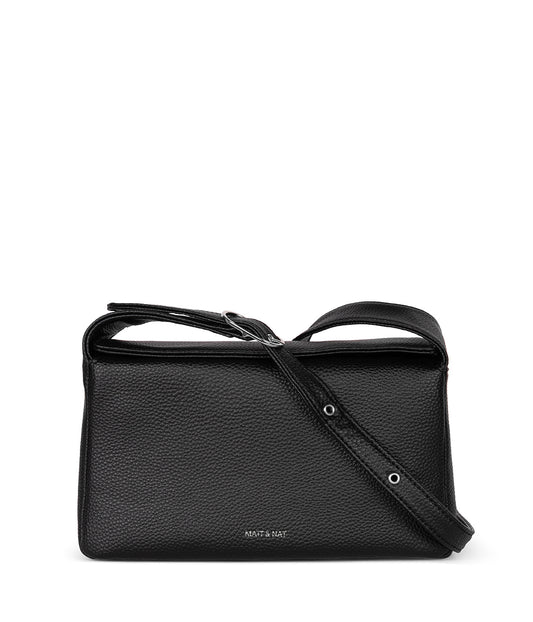 KERI Vegan Crossbody Bag – Grain | Color: Black - variant::black