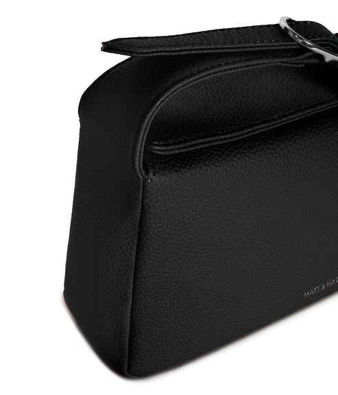 KERI Vegan Crossbody Bag – Grain | Color: Black - variant::black